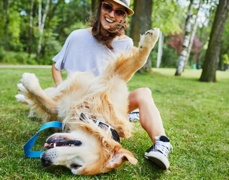 woman-with-dog